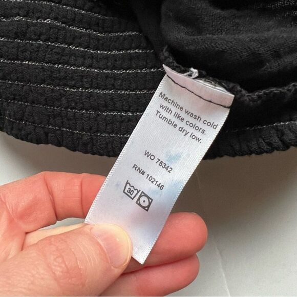 Michael Stars Black Kate Square Neck Top Size X-Large - Picture 6 of 7